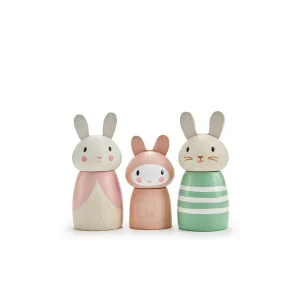 Wooden Bunny Family