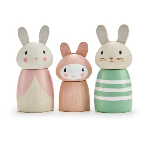 Wooden Bunny Family