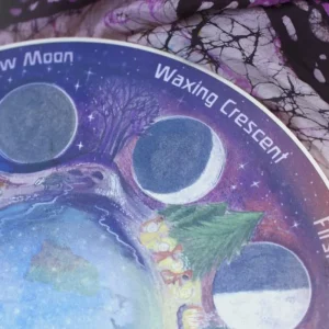 Wooden season wheel - phases of the moon